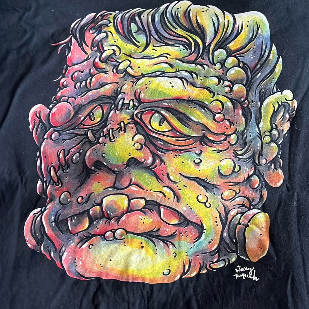 Frankenstein melting face xl men’s T-shirt